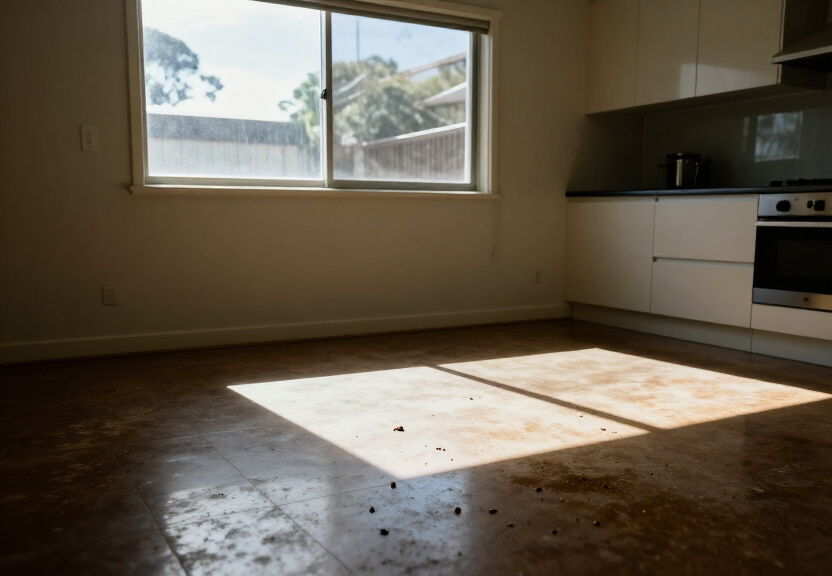 Rodent infestation in a Westleigh garage before treatment